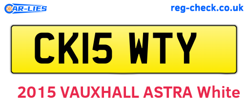 CK15WTY are the vehicle registration plates.