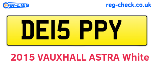 DE15PPY are the vehicle registration plates.