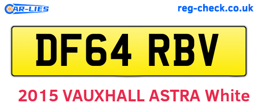 DF64RBV are the vehicle registration plates.