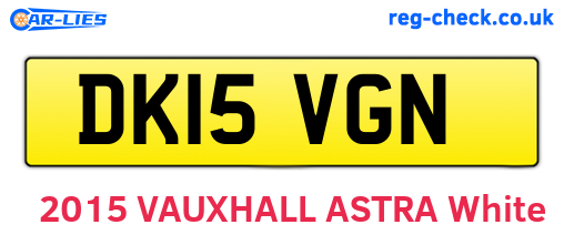 DK15VGN are the vehicle registration plates.