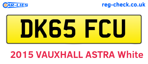DK65FCU are the vehicle registration plates.