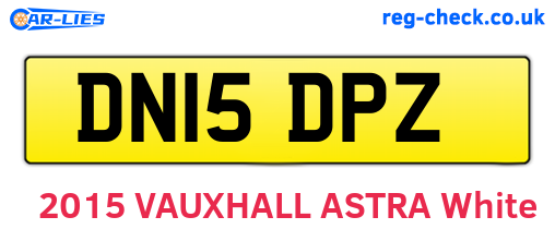 DN15DPZ are the vehicle registration plates.