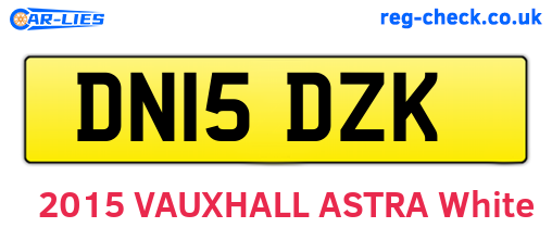DN15DZK are the vehicle registration plates.