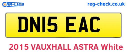 DN15EAC are the vehicle registration plates.