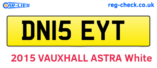 DN15EYT are the vehicle registration plates.
