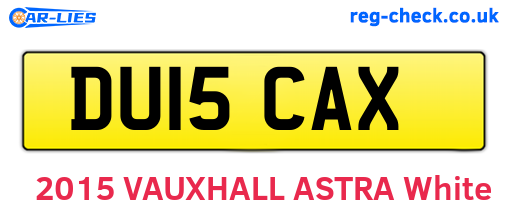 DU15CAX are the vehicle registration plates.