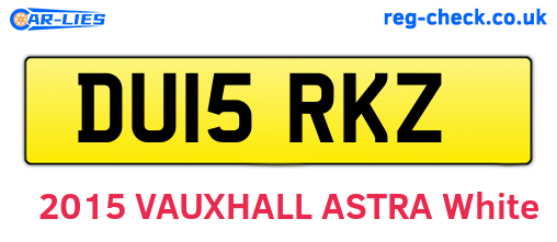 DU15RKZ are the vehicle registration plates.