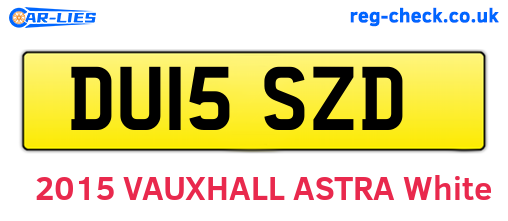 DU15SZD are the vehicle registration plates.