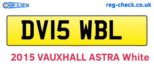 DV15WBL are the vehicle registration plates.