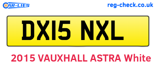 DX15NXL are the vehicle registration plates.