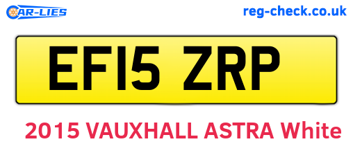 EF15ZRP are the vehicle registration plates.