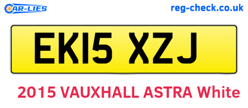 EK15XZJ are the vehicle registration plates.