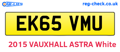 EK65VMU are the vehicle registration plates.