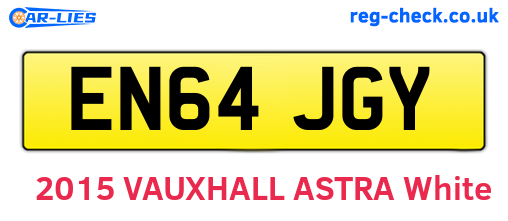 EN64JGY are the vehicle registration plates.