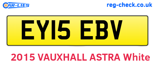 EY15EBV are the vehicle registration plates.