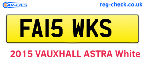 FA15WKS are the vehicle registration plates.
