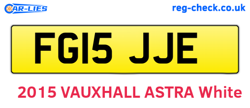 FG15JJE are the vehicle registration plates.