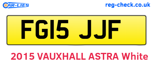 FG15JJF are the vehicle registration plates.