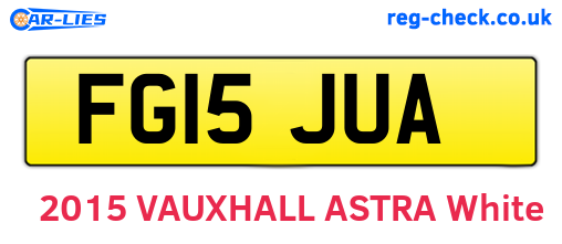 FG15JUA are the vehicle registration plates.