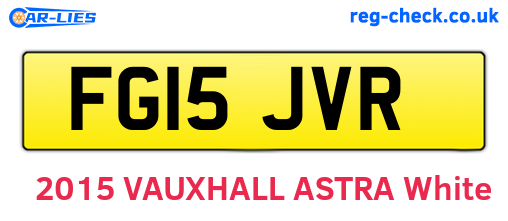 FG15JVR are the vehicle registration plates.
