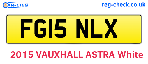 FG15NLX are the vehicle registration plates.