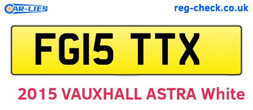 FG15TTX are the vehicle registration plates.
