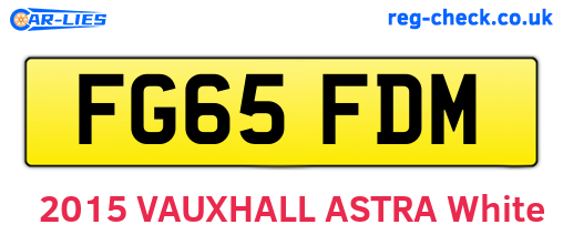 FG65FDM are the vehicle registration plates.
