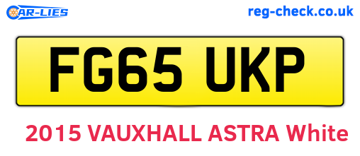 FG65UKP are the vehicle registration plates.