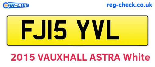 FJ15YVL are the vehicle registration plates.