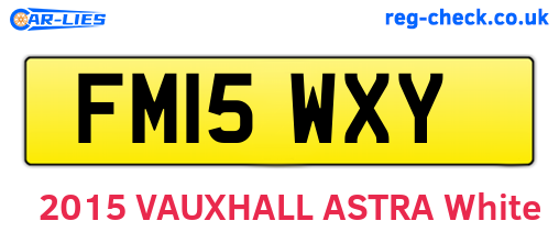 FM15WXY are the vehicle registration plates.