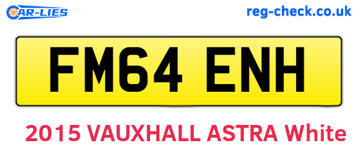 FM64ENH are the vehicle registration plates.