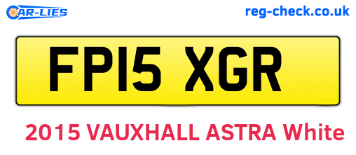 FP15XGR are the vehicle registration plates.