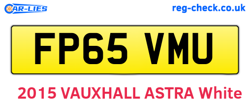FP65VMU are the vehicle registration plates.