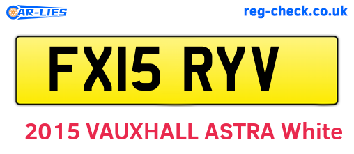 FX15RYV are the vehicle registration plates.