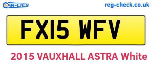FX15WFV are the vehicle registration plates.