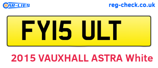 FY15ULT are the vehicle registration plates.