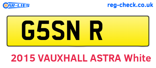 G5SNR are the vehicle registration plates.
