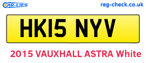 HK15NYV are the vehicle registration plates.
