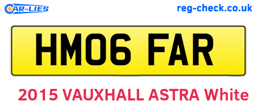 HM06FAR are the vehicle registration plates.