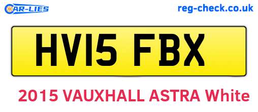HV15FBX are the vehicle registration plates.