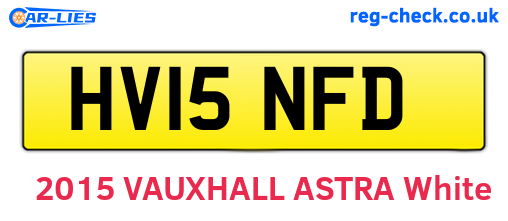 HV15NFD are the vehicle registration plates.