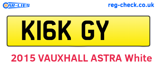 K16KGY are the vehicle registration plates.