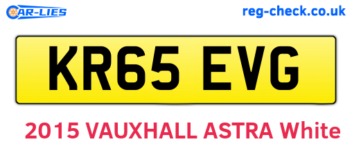 KR65EVG are the vehicle registration plates.