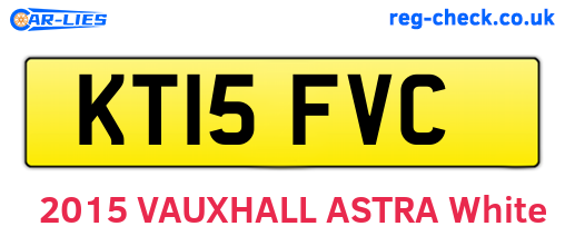 KT15FVC are the vehicle registration plates.