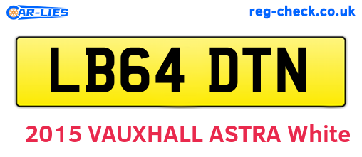 LB64DTN are the vehicle registration plates.