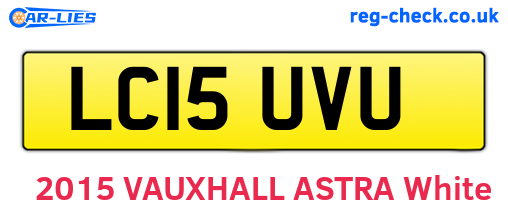 LC15UVU are the vehicle registration plates.
