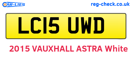 LC15UWD are the vehicle registration plates.