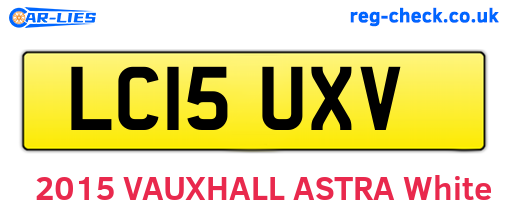 LC15UXV are the vehicle registration plates.