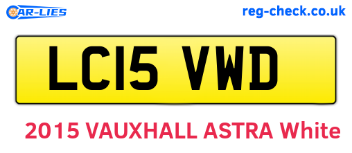 LC15VWD are the vehicle registration plates.