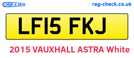 LF15FKJ are the vehicle registration plates.